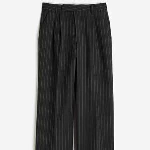 H&M Black Pinstriped Dress Pants | Suit Pants | Size 8